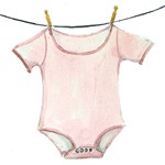 Pink Onesie Notecards